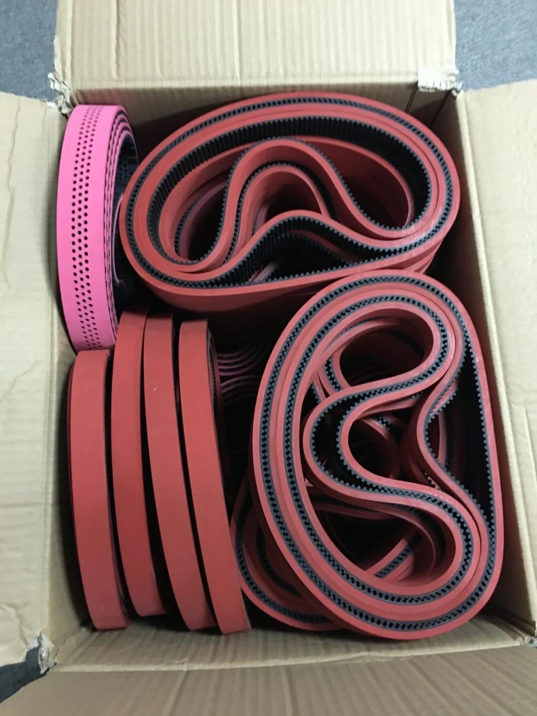 Red Rubber Coating Timing Belt 255h for Packaging Machine