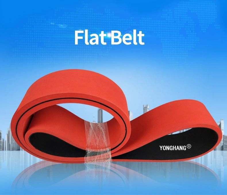 Hight Wear-Resisting Seamless Transmission Industrial Coated Rubber Flat Belt for Folder Gluer Machine