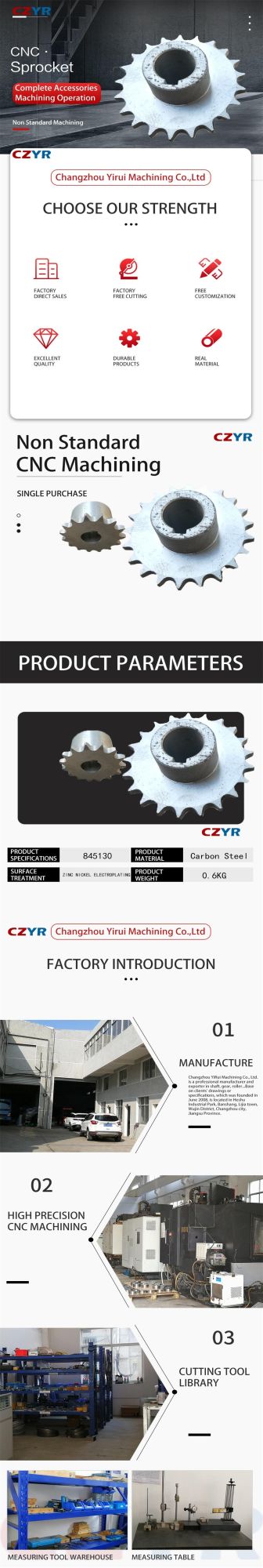 Factory Price High Quality Carbon Steel Wheels Roller Chain Sprocket Gear