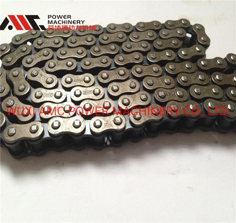 428h 40mn Steel Nickle-Plate Motorcycle Roller Chain