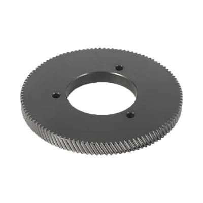 Ihf Brand Stainless Steel 45# Steel Spare Parts Transmission Part Helical Gear for Printing Equipment