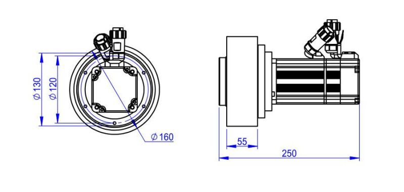 Robot Agv Accessory 750W Single Drive Unit Wheel 200W Agv Drive Wheel with Planetary Reducer for Transfer Trolley Agv Unmanned Chassis Agv (TZDL-750-PT)