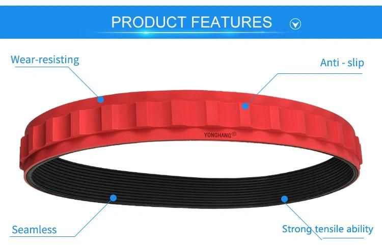 Multi-Groove Slotted Transmission Belt for Extruder/Tractor