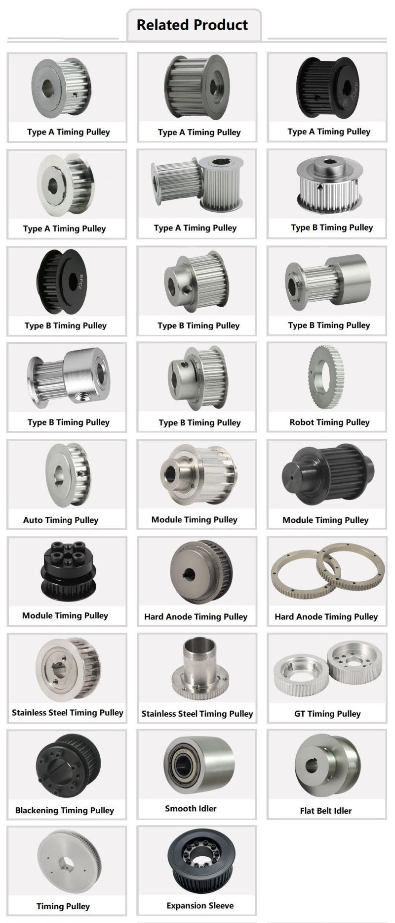 Keyless High Torque Timing Pulley with Standard S5m Type