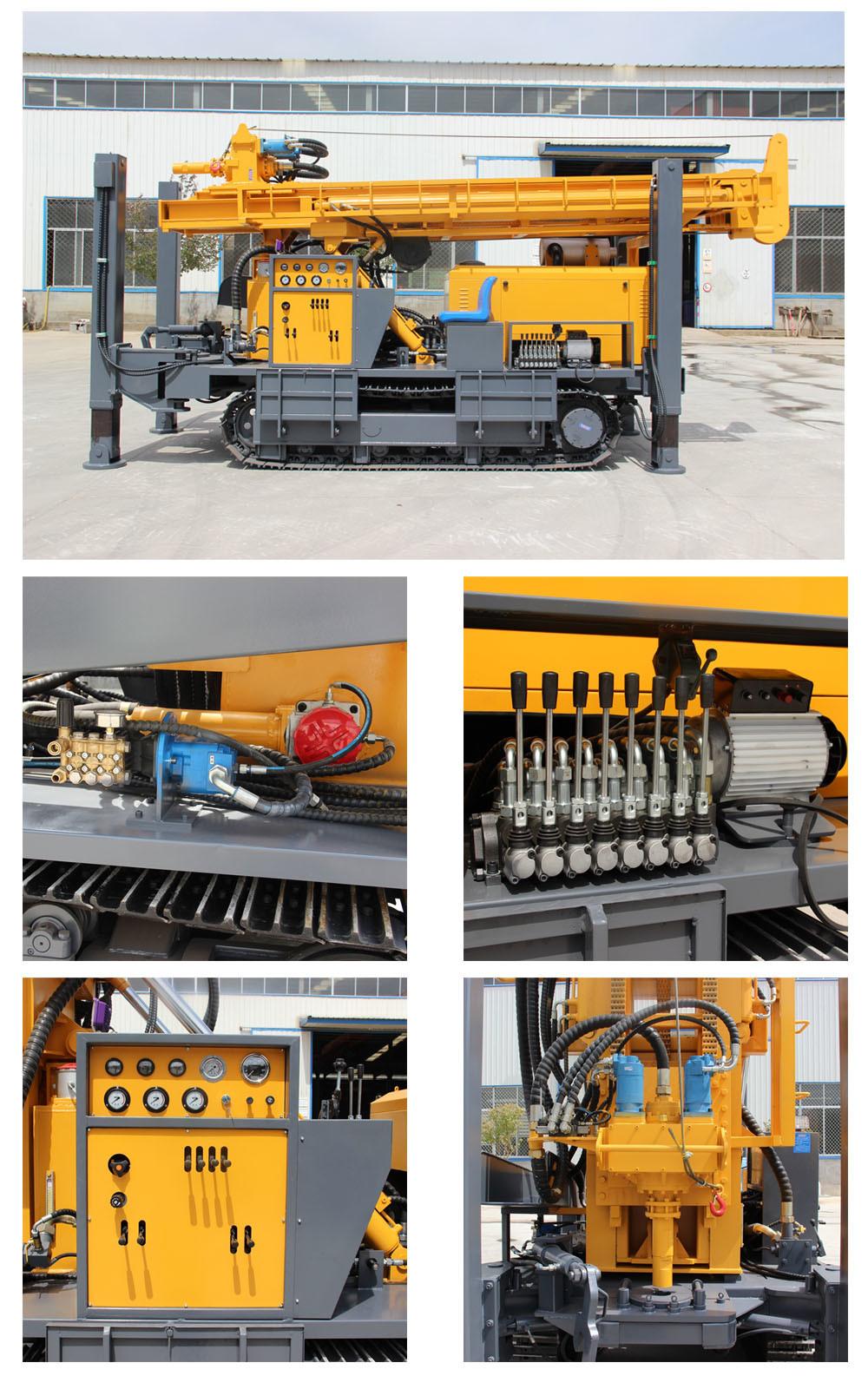 Small Portable Crawler Type Hydraulic Mining Rock Core DTH Diamond Bit Hammer Deep Borehole Ground Water Well Drill Machine Rotary Drilling Rigs for Sale