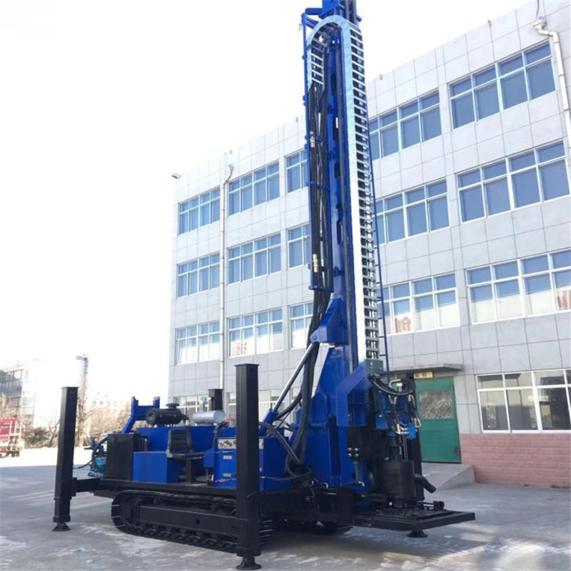 600meters Deep Depth Crawler Hydraulic Hard Rock Water Well Drilling Rig Machine