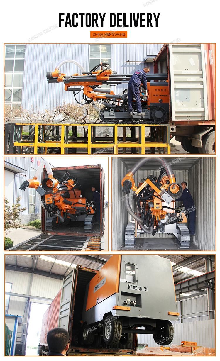 Pneumatic Borehole Rock Blast Hole Drilling Rig Machine