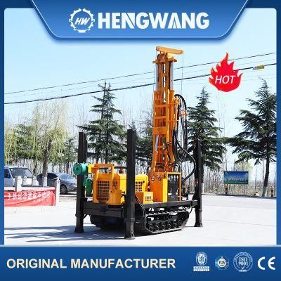 Hot Sell 180m Rubber Track Mounted Rotary Portable Water Well Drilling Rig Use for Civil Drilling