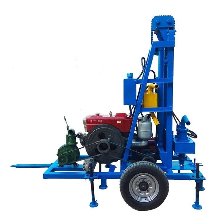 Hydraulic Water Well Drilling Rig Machine 120m Portable Diesel Small Water Well Drilling Rig