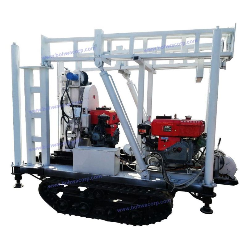 200m Mining Core Drill Rig on Crawler Chassis, Engineering Drill Rig