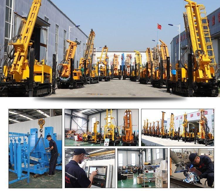 Supply Crawler Mounted Rotary Impact Borehole Drill Pipe Length 6m Water Well Drilling Rig