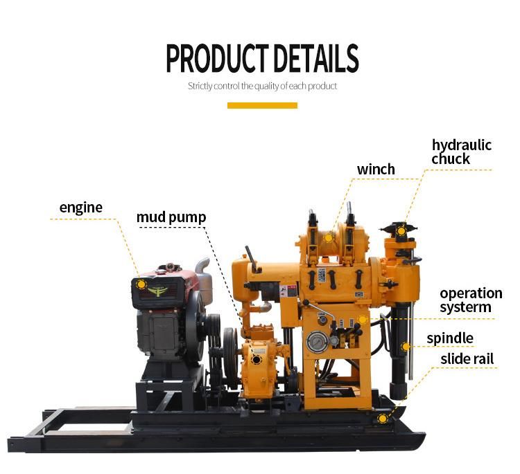 100-200 Meters Borehole Small Water Well Drilling Machine Drill Rig
