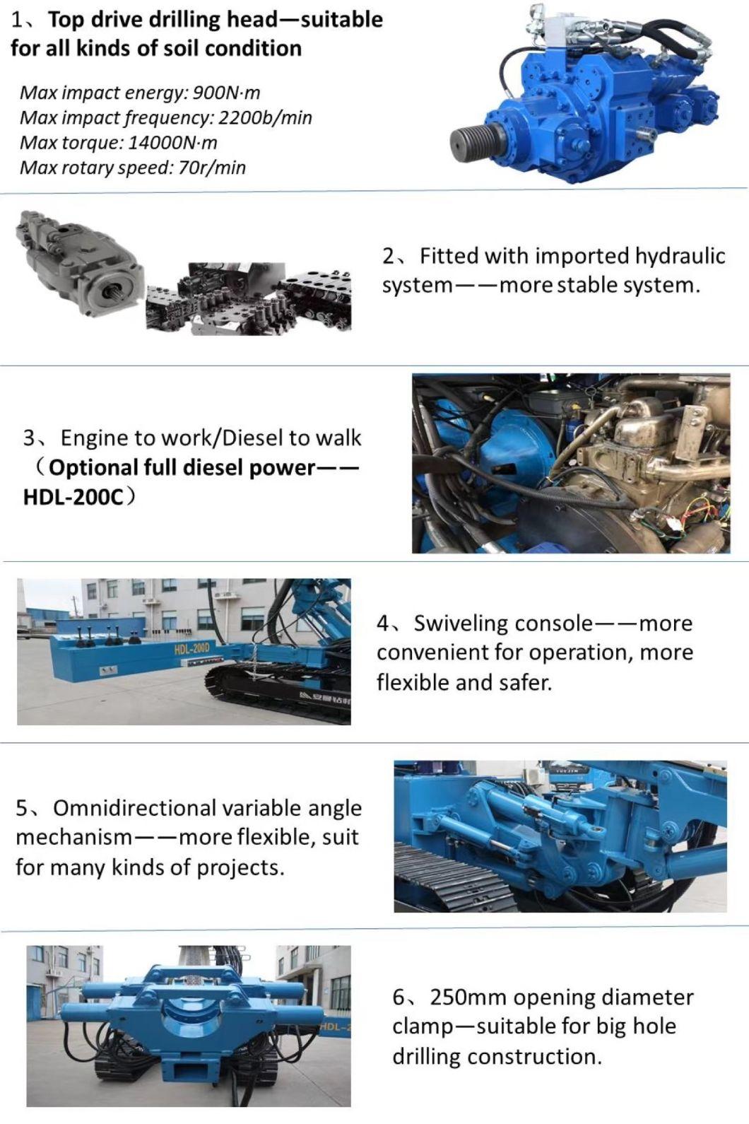 Hdl-200c Protection of Slope Support Multifunctional Drill Rig