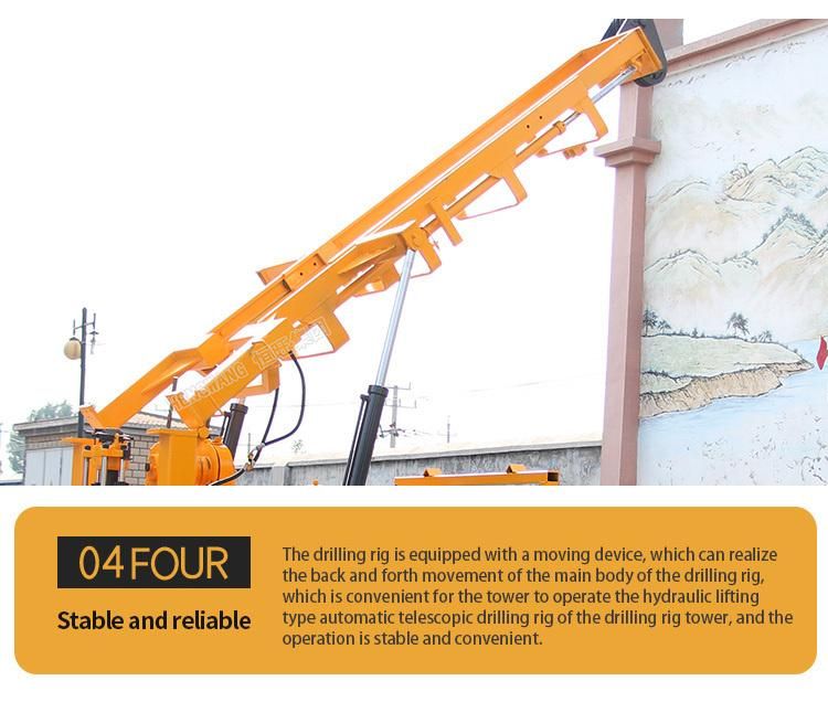 100-200m Diesel Hydraulic Tricycle Water Well Drilling Machine with Mud Pump