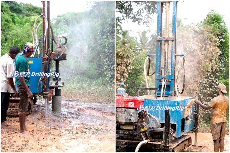 100m Air Portable Crawler Hammer Drilling Rig for Sale