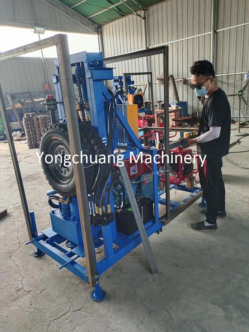 Hydraulic Drilling Rigs with 100m of Drill Pipe, 3PCS of Drill Bit, Mud Pump and Water Pipe