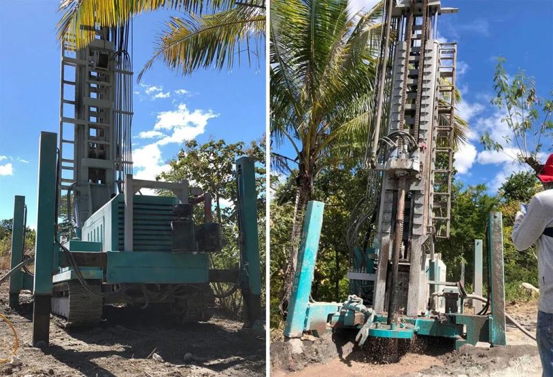 Hfj400c 400m Hydraulic Rotary Borehole DTH Water Well Drilling Rig