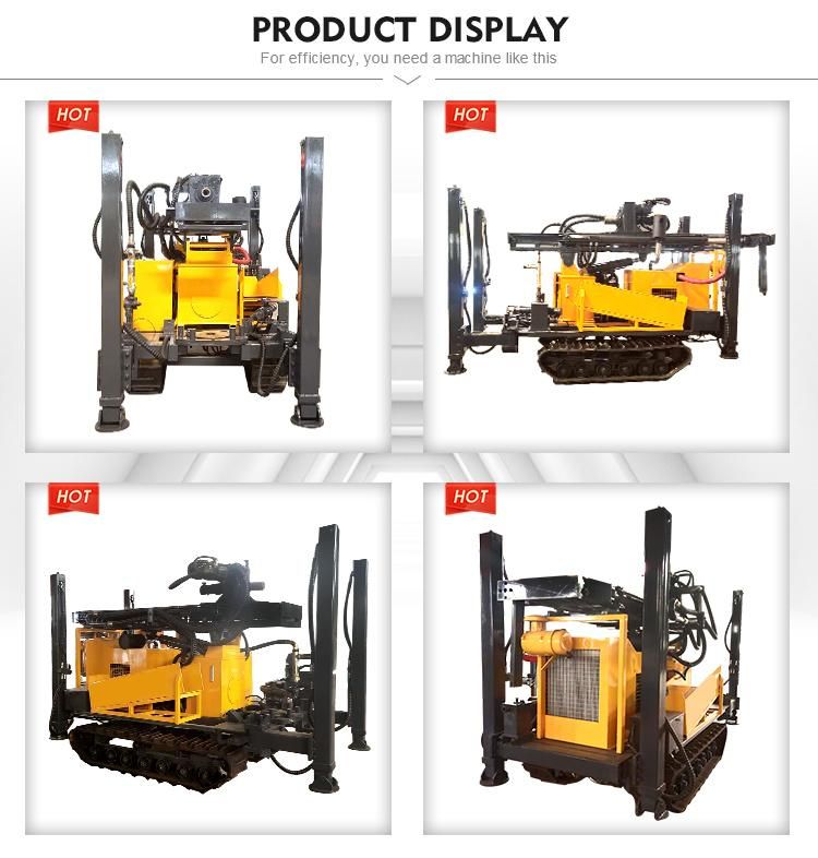 China Drilling Water Rig 200m Air-Compressor-Water-Well-Drill-Machine