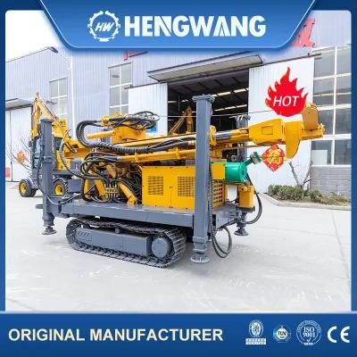 Convenient and Flexible 260m Depth Trailer Mounted Borehole Water Well Pneumatic Drill Rig