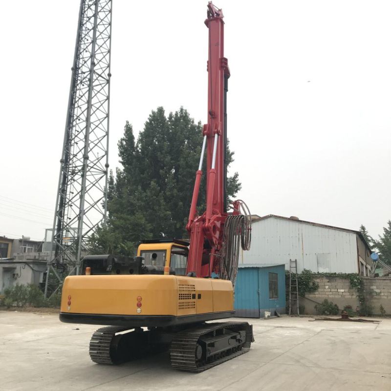 Pile and Electric Ground Screw Pile Driver Drilling Dr-90 Crawler Pile Driver Rig Machine with Two Drilling Tools for Free Can Customized