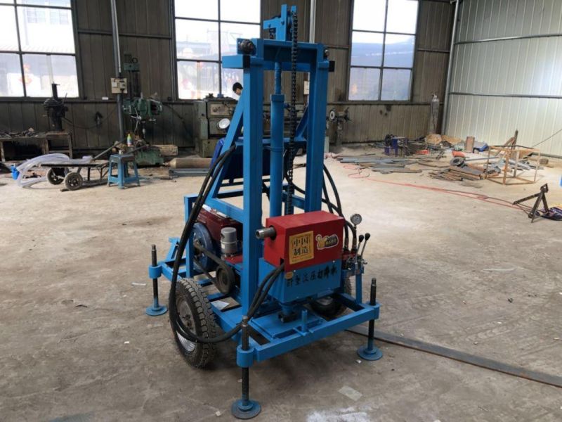 Good Quality Hydraulic Electric Power Lifting Small Water Well Drilling Rig