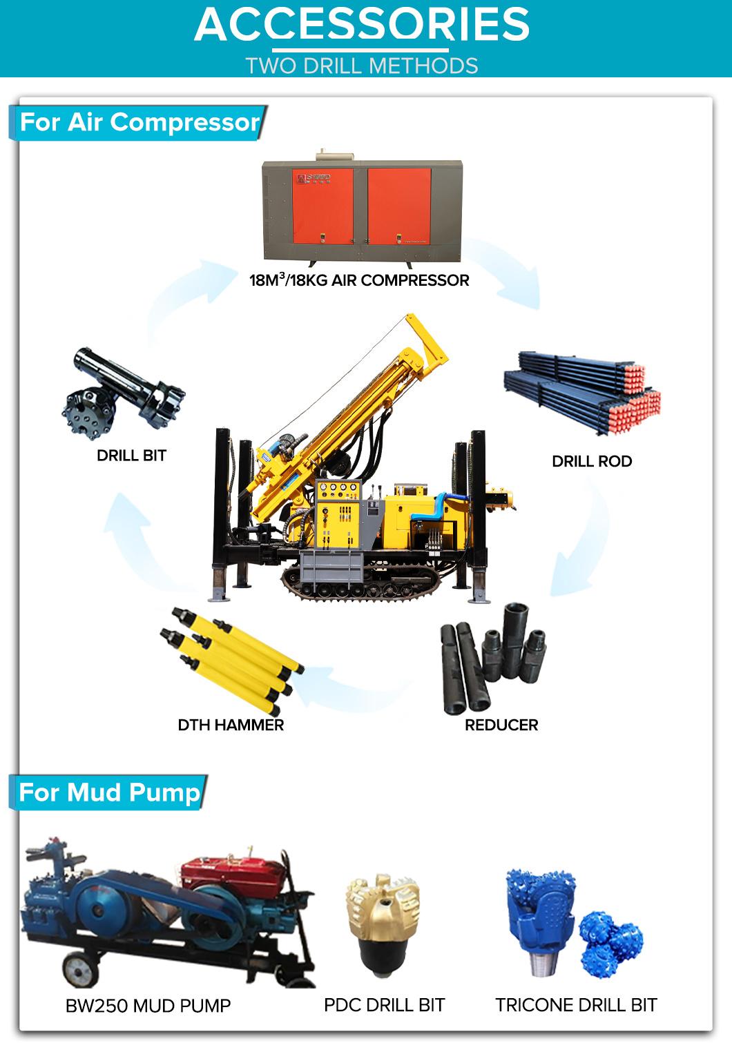 200m Depth Mounted Water Well Drilling Rig Machine for Sale