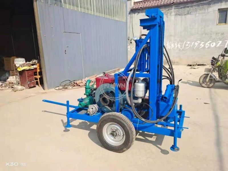 Core Drilling Rigs 22HP Diesel Drilling Rig Water High Efficiency Deep Borehole Well Drilling Rigs Wells Machine for Farm Use