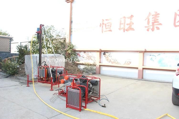 Hot Sales Portable Mountain Blast Hole Drilling Rig with Air Compressor