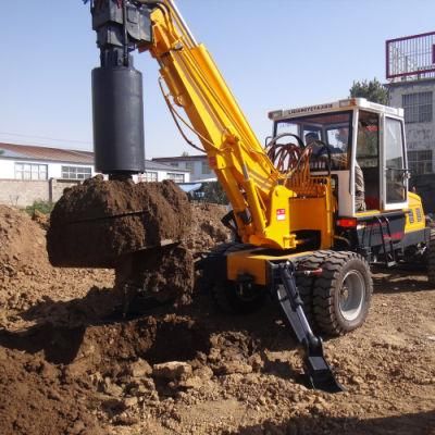 15m Hydraulic Power Machine Double Dynamic Model Wheeled 180 Drilling Equipment