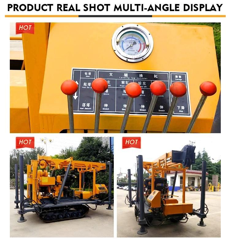 Crawler Borehole Drilling Machine 200m Diamond Core Sampling Drill Rig Machine
