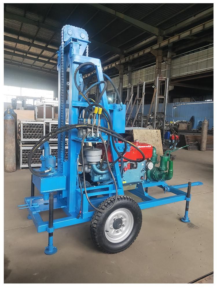 Hydraulic Model Electric Motor Small Portable Water Well Drilling Rig