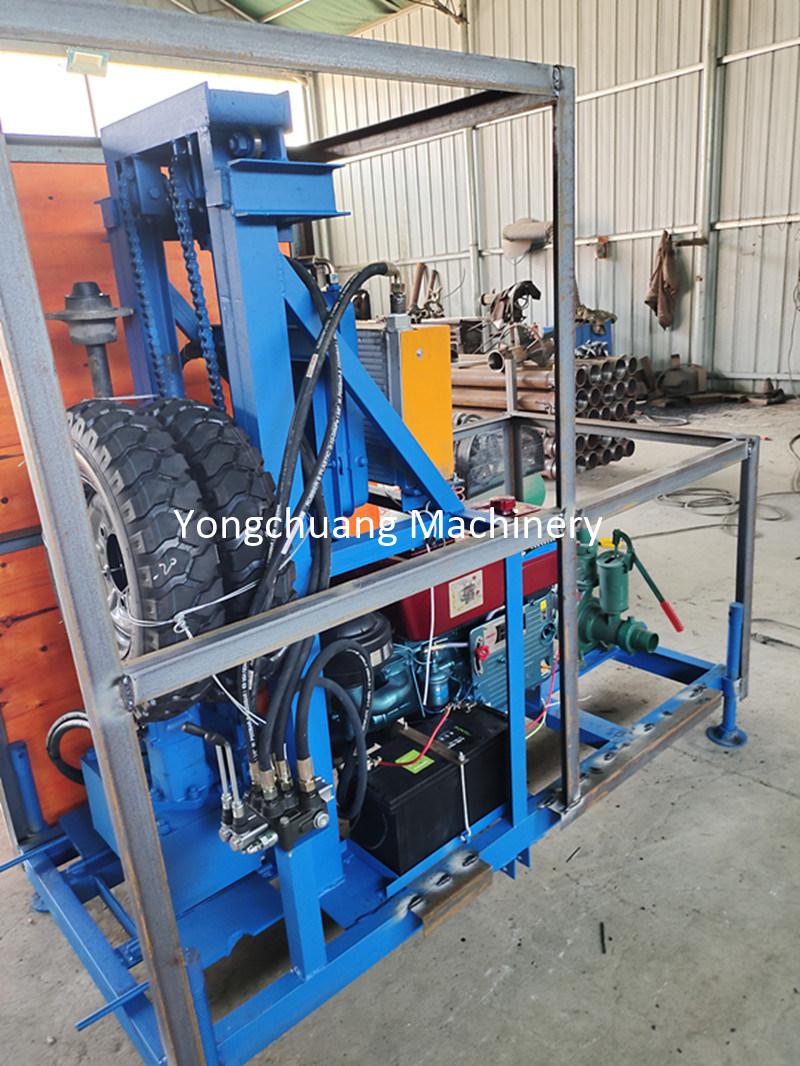 Hydraulic Water Well Drilling Rig Machines with Drill Pipe and Drill Bit