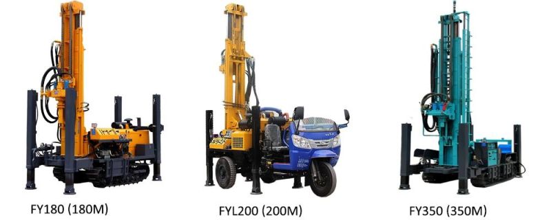 180m Affordable Mini Portable Crawler Track Geoprobe Method Drill Rig