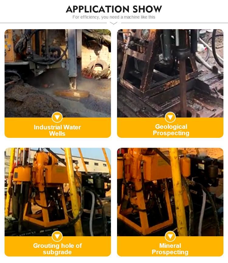 Air-Compressor-Water-Well-Drill-Machine 200m Crawler China Water Well Drilling Rigs