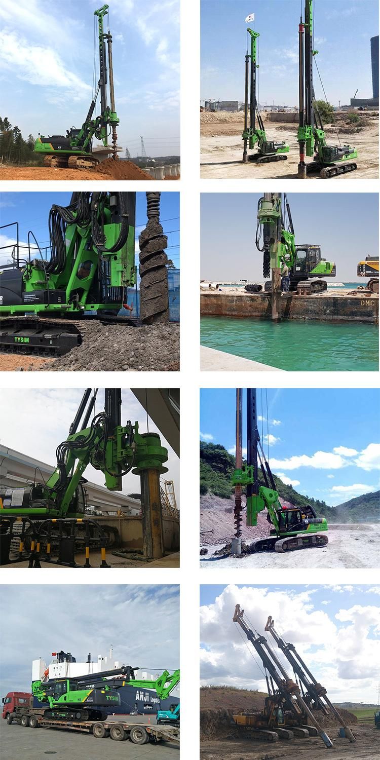 Earth Drilling Equipment Tysim Kr125A Hydraulic Rotatory Drilling Rig Mining Drilling Rig Rotary Pile Drilling Rigs Small Rotary Drilling Rig