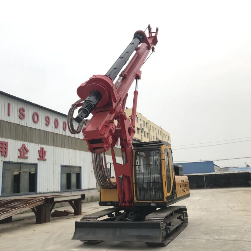 Pile and Electric Ground Screw Pile Driver Drilling Dr-90 Crawler Pile Driver Rig Machine with Two Drilling Tools for Free Can Customized