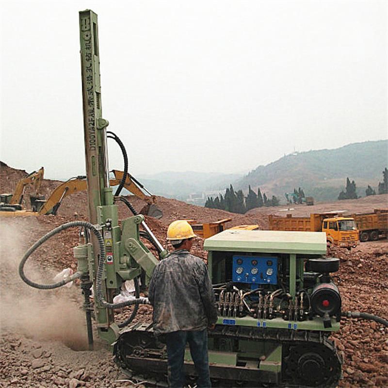 Mining Hard Rock Hole Drilling Rig with Air Compressor