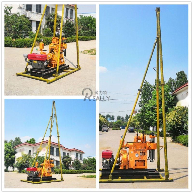 Portable Bohole Stone Drill Water Well Drilling Rig Machine 200m Deepth Horizontal Rock Drilling Machine Price