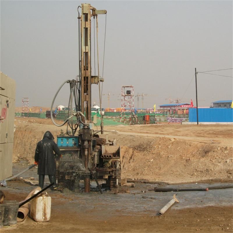 High Efficiency Low Cost Crawler Water Borehole Drilling Rig