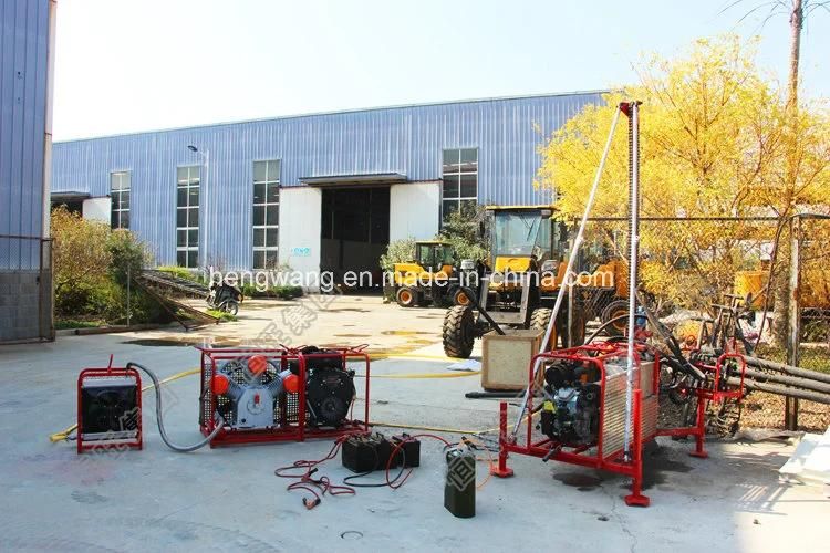 March Expo Portable Mountain Blast Hole Drilling Rig with Air Compressor