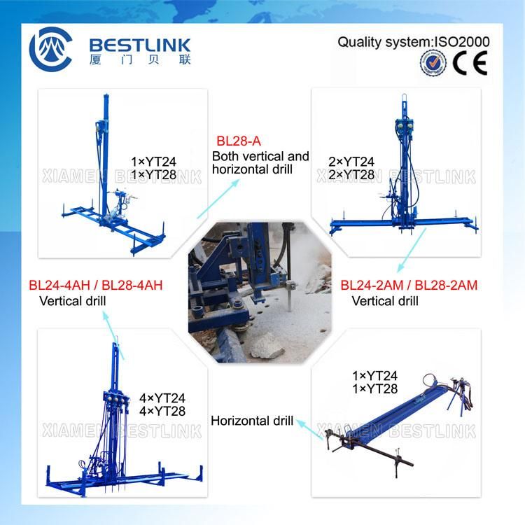 Horizontal & Vertical Pneumatic Mobile Rock Drill Machine