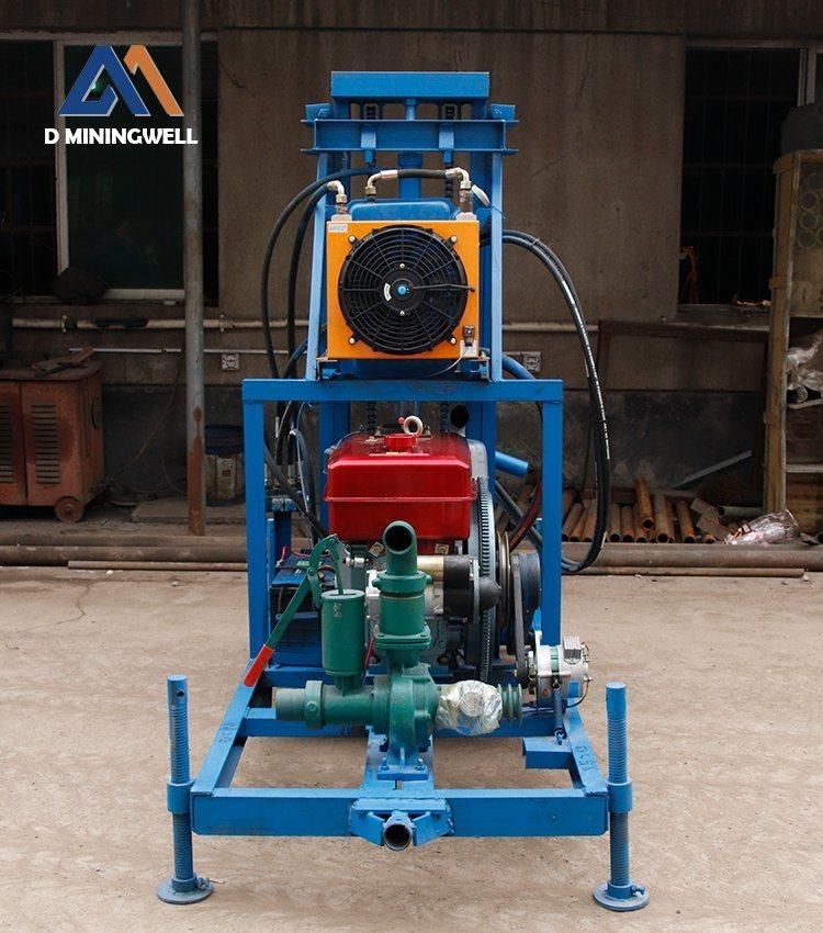 MW-180 Small Water Well Drilling Machine Diesel Engine Portable Drill Rig