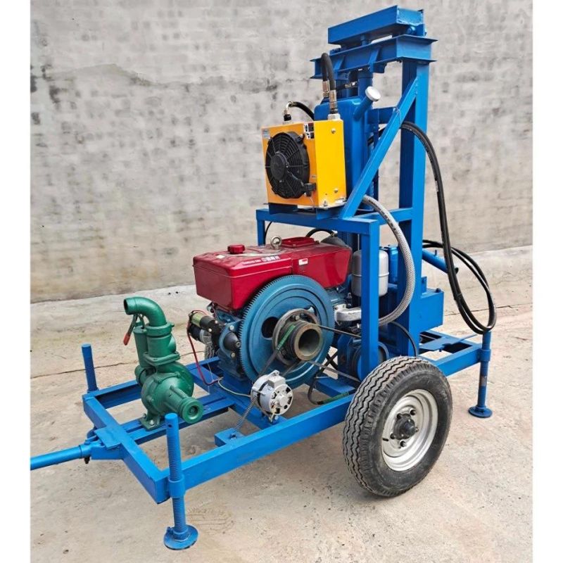 Diesel 130m-150m Water Rig Portable Drill Machine Well Drilling with Good Price