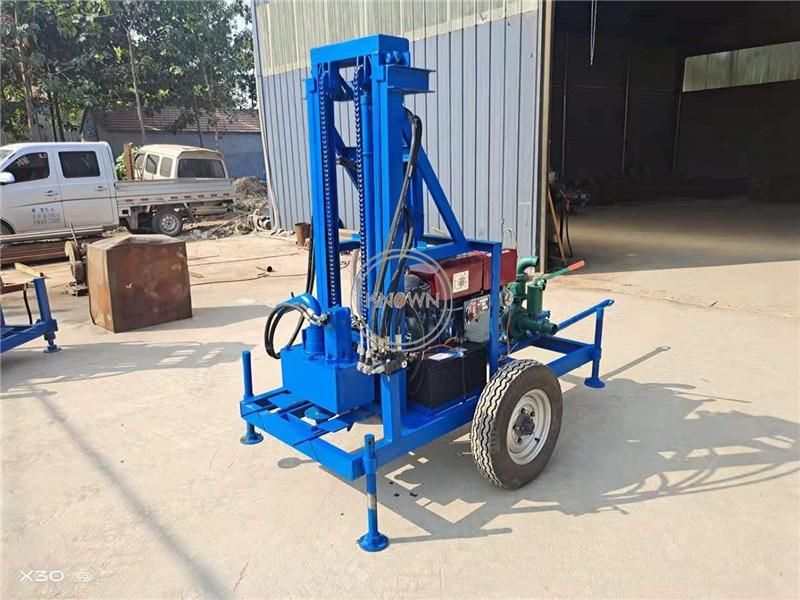 22HP Diesel Deep Water Well Drilling Machine 100m Hydraulic Mine Drilling Rig Hole Borehole Drill Machines
