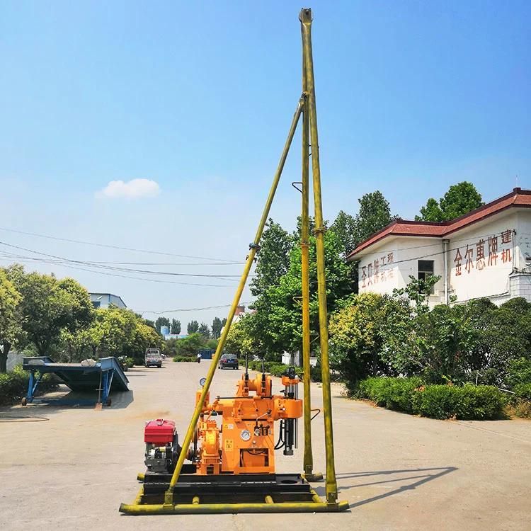 280m Deep Borehole Depth Pneumatic Well Drilling Rig Machine for Lithosphere Land with Hydraulic Function