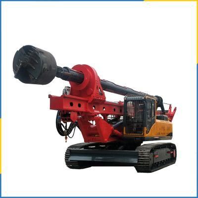 China High Quality 40m Deep Crawler Rotary Drill Machinery Fast Drilling Rig with Cummins Electric Control Turbo-Supercharged Engine