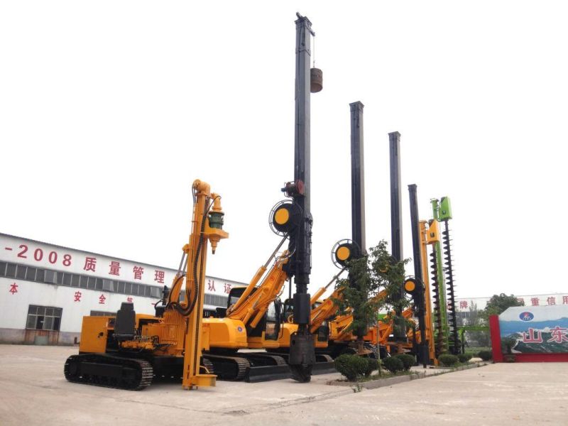 Diesel Engine Large Torque Hydraulic Rotary Construction Drill Crawler 360-6 Long Screw Pile Driver