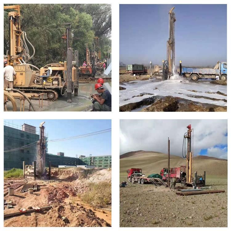Borehole Drilling Machine 180m Drilling Depth Air Compressor Crawler Impactor Water Well Drilling Rig for Sale