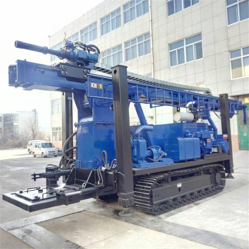 700m Deep Crawler Mounted Water Borewell Drilling Rig