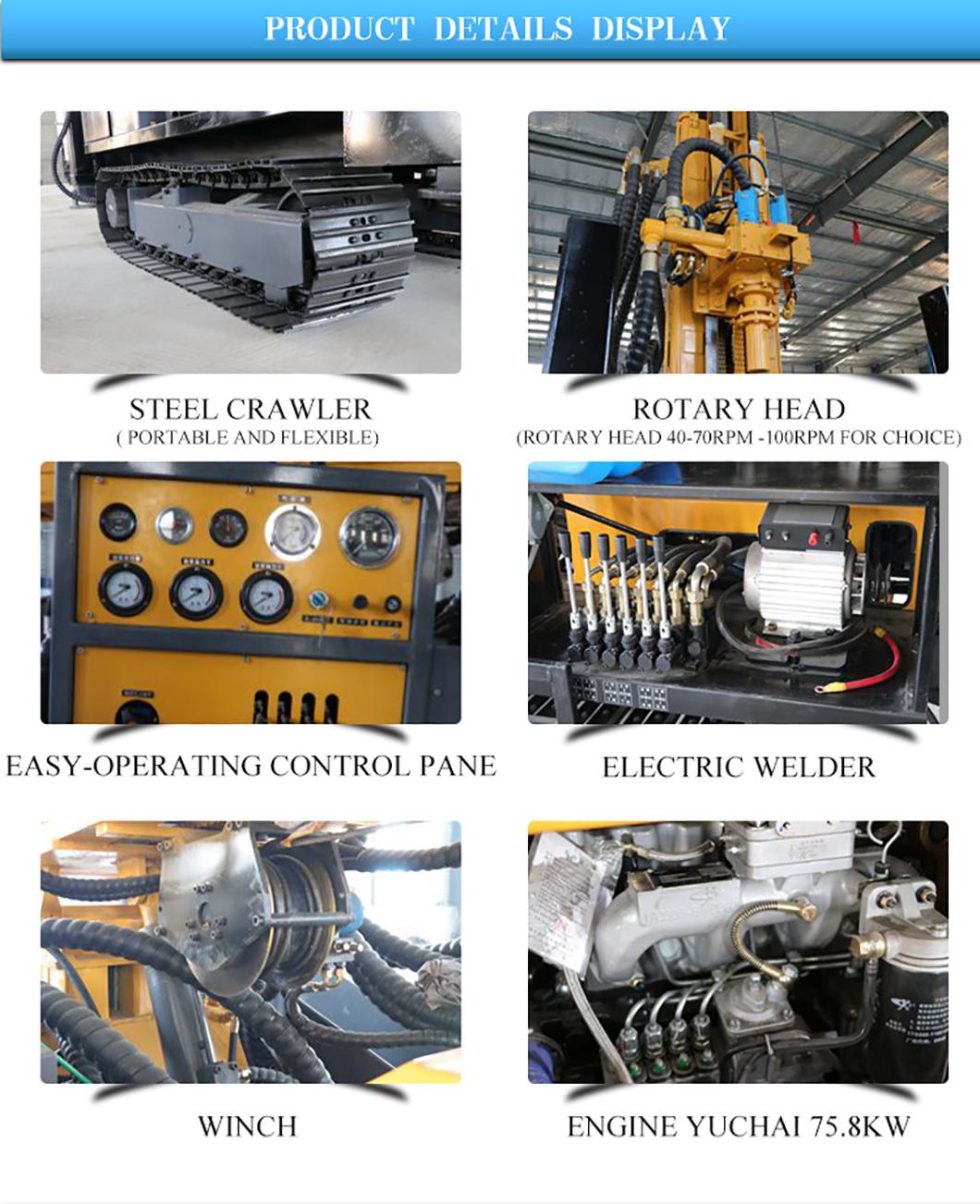 Jk-Dr300 Portable 300m Depth Hydraulic Rotary Drilling Rig